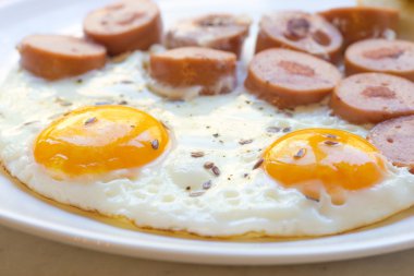 Yumurta, doyurucu kahvaltı sosis