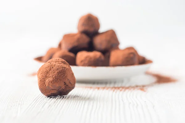 Άρωμα σοκολάτα truffels, chistmas παρόντες, ημέρα του Αγίου Βαλεντίνου — Φωτογραφία Αρχείου