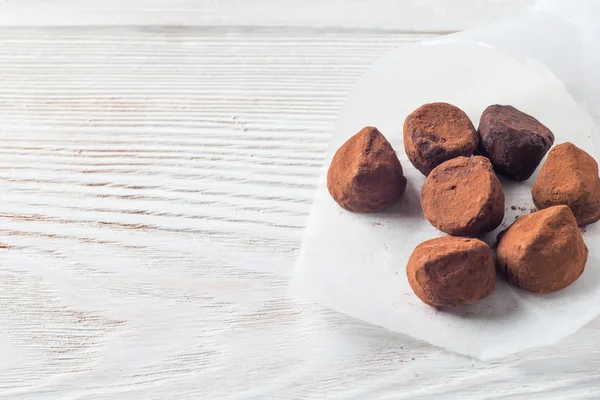 Arôme de truffes au chocolat, cadeau de Noël, Saint Valentin — Photo