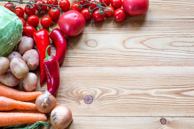 Çiğ sebze, mutfak konsepti çeşitli