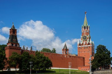 işçinin kule ile masa saati içinde Moskova kremlin, Rusya Federasyonu