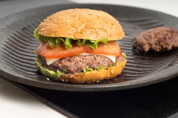 Hamburger savoureux et appétissant cheeseburger — Photo