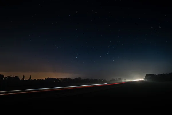 Night traffic lights — Stock Photo, Image