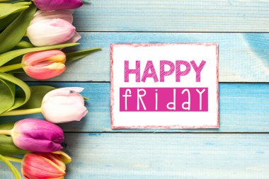 Bahar laleler ve kart