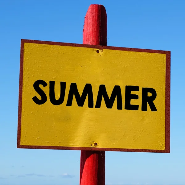 Banner mit Sommerbeschriftung — Stockfoto