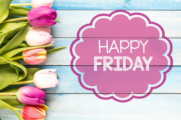 Happy friday inscription card background — Stock Photo, Image