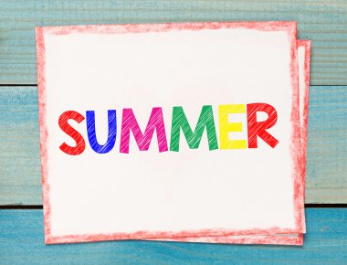 Kağıt üzerinde yaz metin