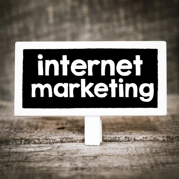 Internet marketing na tabuli — Stock fotografie