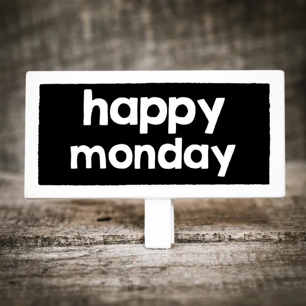 Happy måndag på blackboard — Stockfoto