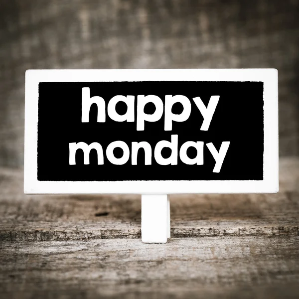 Happy monday on blackboard — Stock Photo, Image