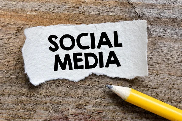 Sociale media inscriptie — Stockfoto