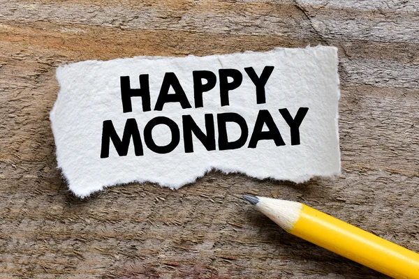 Glad måndag! inskrift — Stockfoto