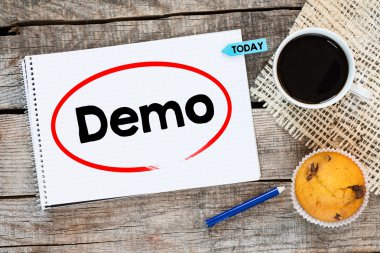 Demo yazıt oval kırmızı çerçeve