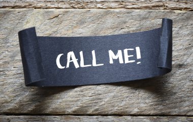 Kağıt levha ile beni ara! metin