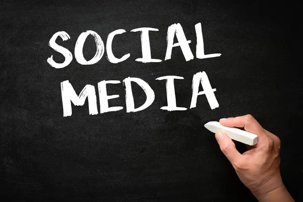 Sociale media inscriptie — Stockfoto