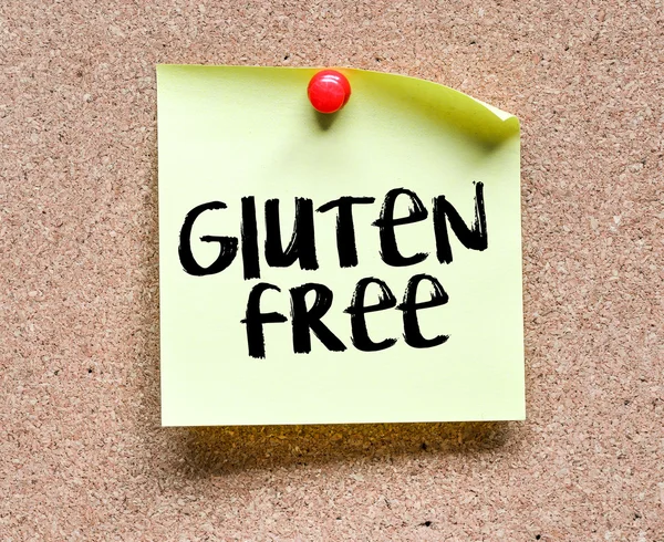 Nota con inscripción sin gluten — Foto de Stock