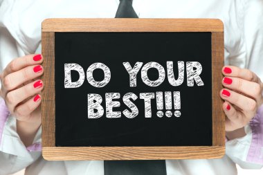 Elinden geleni yap! yazı tahtası üzerinde yazıt 