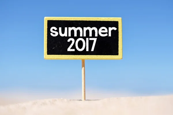 Tekst zomer 2017 op schoolbord — Stockfoto