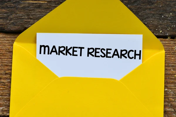 Message market research on a white sheet — Stock Photo, Image