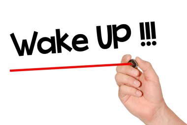 Uyku modundan çıkarma marker ile yazma el