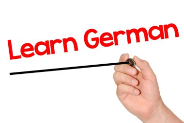  Almanca öğrenmek marker ile yazma el