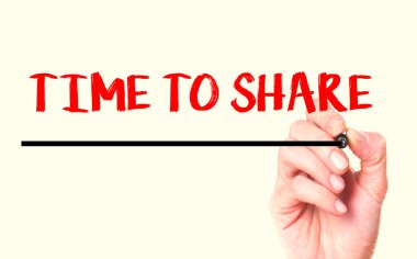 Marker ile paylaşmak için zaman yazma el