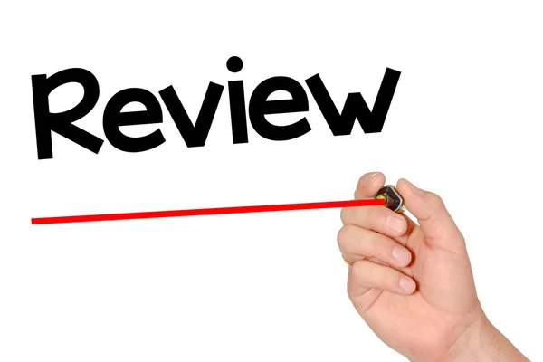 Hand writing Review with marker — Stock Photo, Image