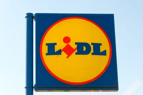 Signo de supermercado Lidl — Foto de Stock