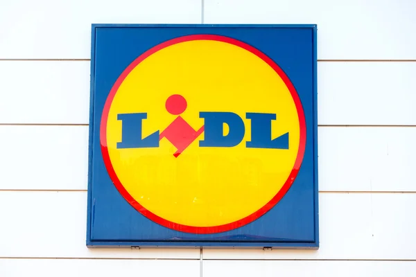 Signo de supermercado Lidl — Foto de Stock