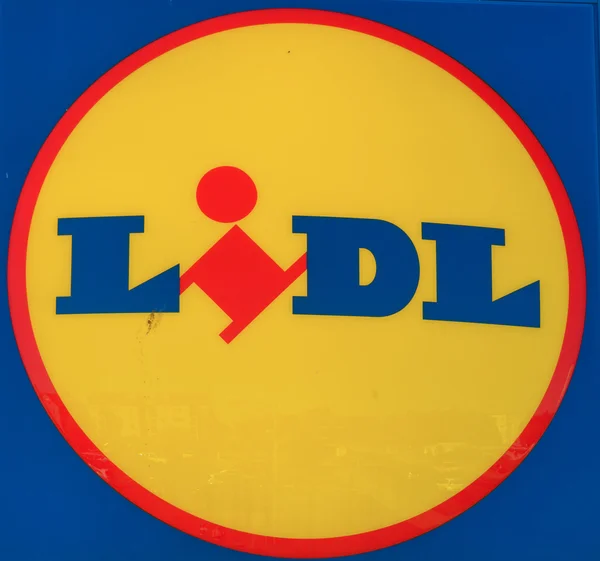 Signo de supermercado Lidl — Foto de Stock