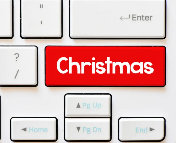 Tastatur mit Weihnachtstaste — Stockfoto