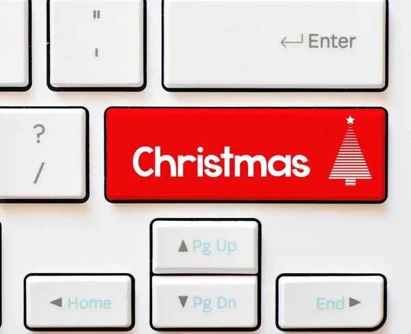 Clavier avec bouton de Noël — Photo