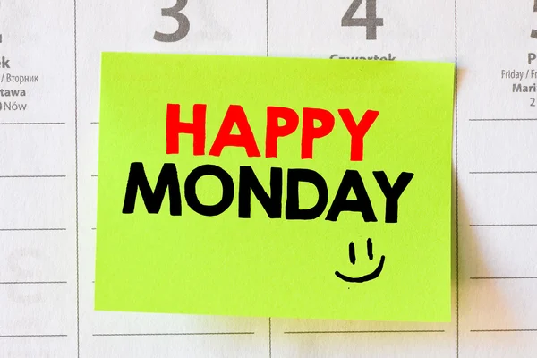Cartão de segunda-feira feliz — Fotografia de Stock
