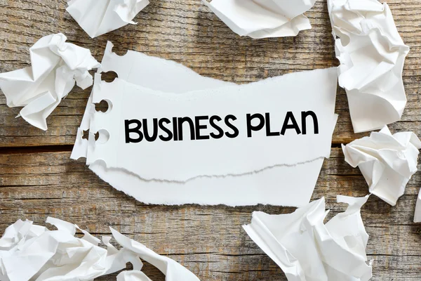 Business plan Note on background — Stock Photo, Image