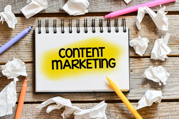 Notes about content marketing — Stock Photo, Image