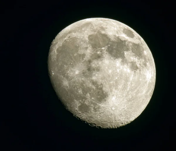 Half Moon Black Sky Background Night — Stock Photo, Image