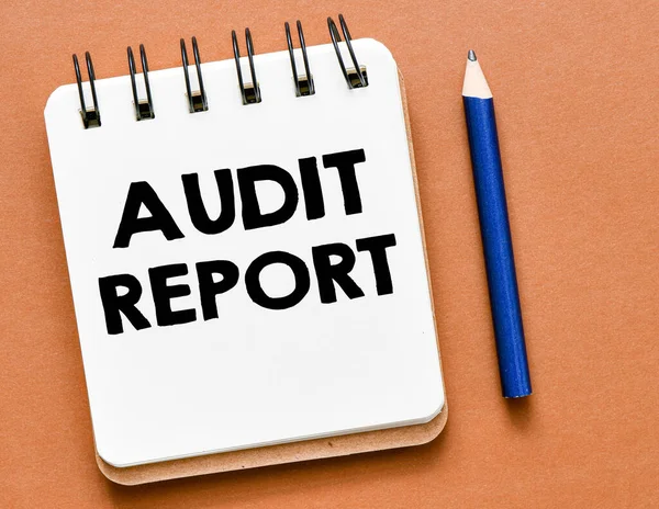 Text Audit Report Written Notebook — Stock Photo, Image