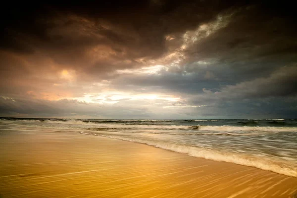 Paisagem Acima Mar Areia Praia Mar Paisagem Mar Báltico — Fotografia de Stock