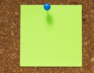 Metin veya grafikler için boş küçük bir kağıt parçası.