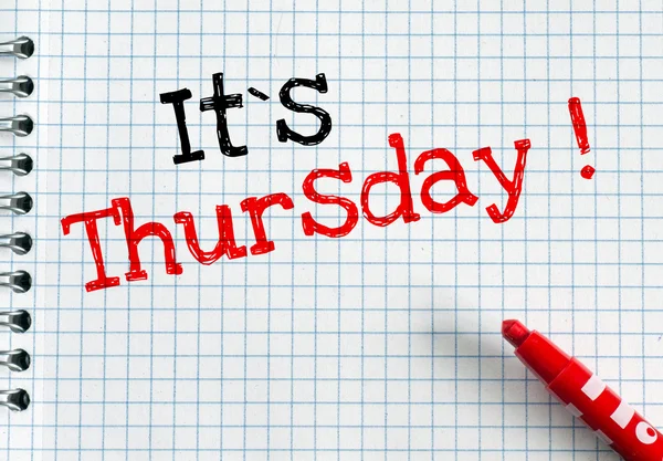 Its Thursday — Stock Photo, Image