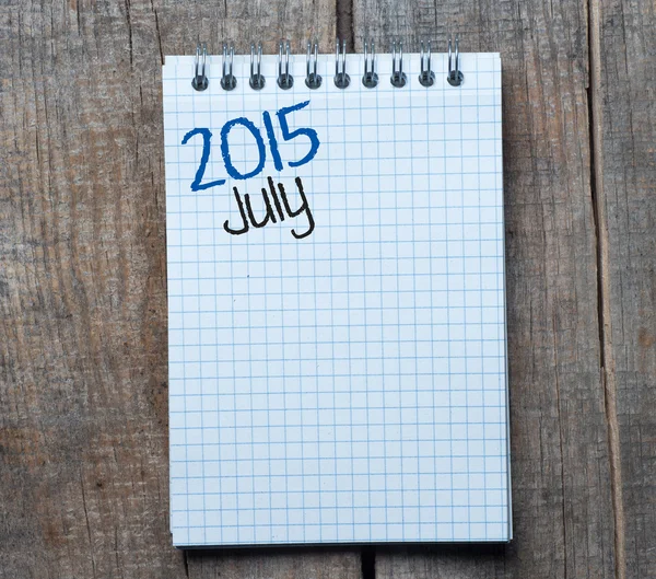 2015 yılı işareti ve Temmuz ay sembolü — Stok fotoğraf