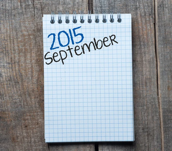 2015 anno segno e mese di settembre simbolo — Foto Stock