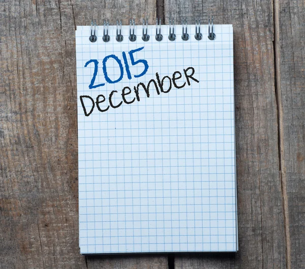 Signo del año 2015 y símbolo del mes de diciembre — Foto de Stock