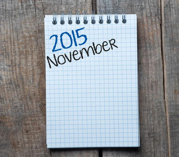 Signe d'année 2015 et symbole du mois de novembre — Photo