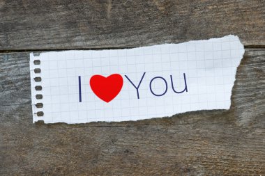 ifade aşk için bir kalp şeklinde ile seviyorum