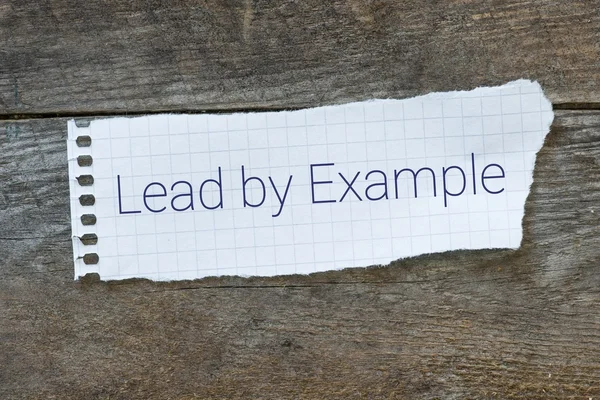 La frase Lead By Example — Foto Stock