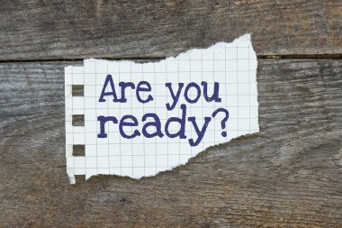 hazır mısın kağıda yazılır