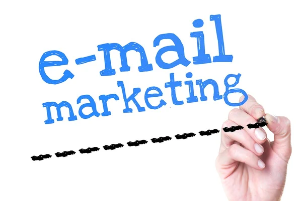 Escritura a mano E-mail Marketing — Foto de Stock