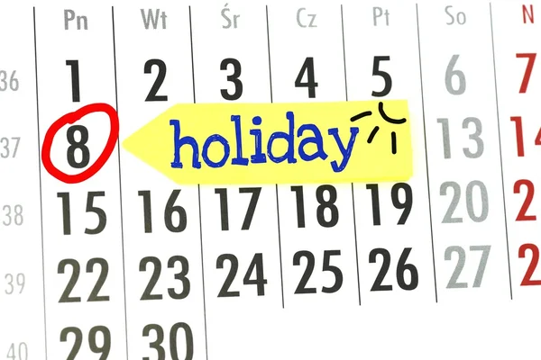 Date on a calendar — Stock Photo, Image