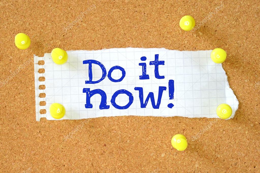 Don it now typed onto a scrap of lined paper